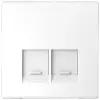 SCHNEIDER MTN4572-6035 MERTEN Fedlap, 2xRJ45 aljzathoz, D-Life, lótuszfehér