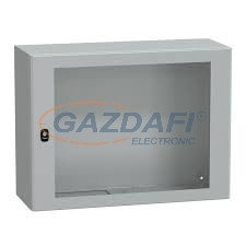 SCHNEIDER NSYS3D6830T S3D elosztószekrény H600xW800xD300 üveg ajtóval villanyszerelés