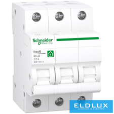 SCHNEIDER RESI9 kismegszakító, 3P, C, 13A villanyszerelés