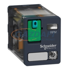 SCHNEIDER RPM22FD Zelio RPM teljesítményrelé, 2CO, 15A, 110VDC, tesztgomb, LED villanyszerelés
