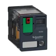 SCHNEIDER RXM2AB2E7 Zelio RXM miniatűr relé, 2CO, 12A, 48VAC, tesztgomb, LED villanyszerelés
