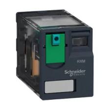 SCHNEIDER RXM4AB1FD Zelio RXM miniatűr relé, 4CO, 6A, 110VDC, tesztgomb villanyszerelés