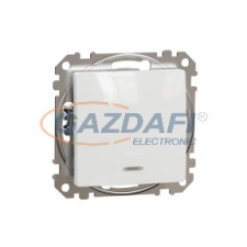 SCHNEIDER SDD111107L ÚJ SEDNA Keresztkapcsoló, kék jelzőfénnyel, 10AX, fehér villanyszerelés