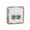 SCHNEIDER SDD111462S ÚJ SEDNA 2xRJ45 Cat6 STP aljzat, fehér