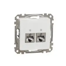 SCHNEIDER SDD111462S ÚJ SEDNA 2xRJ45 Cat6 STP aljzat, fehér villanyszerelés