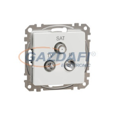 SCHNEIDER SDD111481 ÚJ SEDNA TV/R/SAT aljzat, végzáró, 4 dB, fehér villanyszerelés