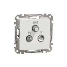 SCHNEIDER SDD111484 ÚJ SEDNA TV/R/SAT aljzat, átmenő, 7 dB, fehér villanyszerelés
