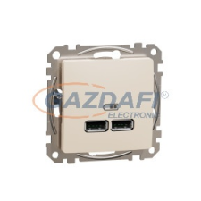 SCHNEIDER SDD112401 ÚJ SEDNA Dupla USB töltő, A+A, 2.1A, bézs villanyszerelés