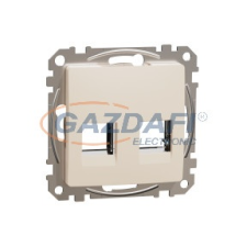 SCHNEIDER SDD112442C ÚJ SEDNA 2xRJ45 adapter, RDM betétekhez, bézs villanyszerelés
