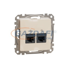 SCHNEIDER SDD112467 ÚJ SEDNA 2xRJ45 Cat6A UTP aljzat, bézs villanyszerelés