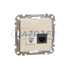 SCHNEIDER SDD112468 ÚJ SEDNA RJ11/RJ45 Cat6 UTP kombinált aljzat, bézs villanyszerelés