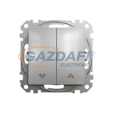 SCHNEIDER SDD113104 ÚJ SEDNA Redőnykapcsoló, rugós bekötés, 10AX, alumínium villanyszerelés