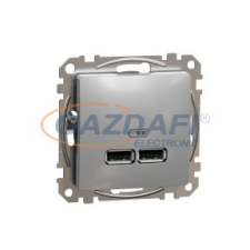 SCHNEIDER SDD113401 ÚJ SEDNA Dupla USB töltő, A+A, 2.1A, alumínium villanyszerelés