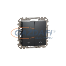 SCHNEIDER SDD114114 ÚJ SEDNA Redőnynyomó, rugós bekötés, 10AX, antracit villanyszerelés