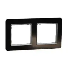 SCHNEIDER SDD361802 SEDNA ELEMENTS Kettes keret, univerzális, kristályfekete villanyszerelés