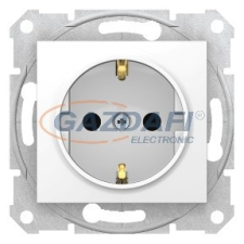 SCHNEIDER SDN3001721 SEDNA 2P+F csatlakozóaljzat gyermekvédelemmel, rugós bekötés, fehér villanyszerelés