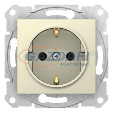SCHNEIDER SDN3001747 SEDNA 2P+F csatlakozóaljzat gyermekvédelemmel, rugós bekötés, krém villanyszerelés