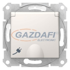 SCHNEIDER SDN3100323 SEDNA 2P+F csatlakozóaljzat gyermekvédelemmel, csapófedeles, csavaros bekötés, 16A, IP44, krém villanyszerelés