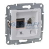 SCHNEIDER SDN5100121 SEDNA RJ11/RJ45 Cat5e UTP kombinált aljzat, fehér