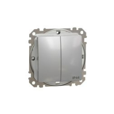 SCHNEIDER SednaÚj 105 2x1P csillárkapcsoló betét adapterrel alumínium süllyesztett rugós IP44 Schneider - SDD213105 villanyszerelés