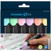 SCHNEIDER Szövegkiemelő készlet, 1-5 mm, "Job Pastel", 6 különböző pasztell szín (TSCJOBPV6) (TSCJOBPV6)