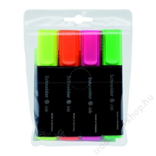 SCHNEIDER Szövegkiemelő készlet, 1-5 mm, SCHNEIDER Job 150, 4 különböző szín (TSCJOB150V4) filctoll, marker