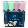  SCHNEIDER Szövegkiemelő készlet, 1-5 mm, SCHNEIDER "Job Pastel", 4 különböző pasztell szín