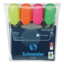 SCHNEIDER Szövegkiemelő készlet 1-5mm, Schneider Job 150. 4 klf. szín filctoll, marker