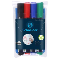 SCHNEIDER Tábla- és flipchart marker készlet, 2-5 mm, vágott, schneider &quot;maxx 293&quot;, 4 különböző szín 129394 filctoll, marker
