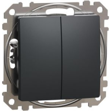 SCHNEIDER ÚJ SEDNA Kettős váltókapcsoló, rugós bekötés, 10AX, (106+6), antracit villanyszerelés