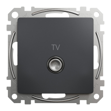 SCHNEIDER Új Sedna TV aljzat átmenő 7 dB antracit villanyszerelés