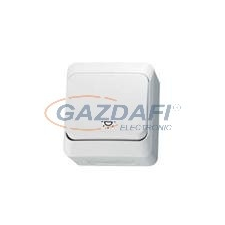 SCHNEIDER WDE000513 CEDAR PLUS Egypólusú nyomó, lámpajellel, IP44, fehér villanyszerelés