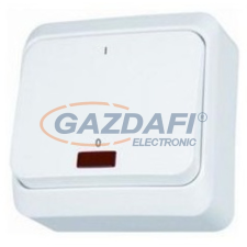 SCHNEIDER WDE001021 PRIMA Kétpólusú kapcsoló, jelzőfényes, 10AX, fehér villanyszerelés