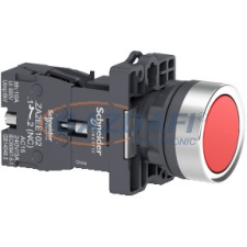 SCHNEIDER XA2EH042 Harmony Easy Series Ø22 Nyomógomb, gombafejű, piros, 1NC villanyszerelés