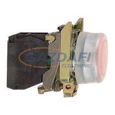 SCHNEIDER XB4BP483B5EX ATEX D világító nyomógomb, fém, 1NC, piros, átlátszó védősapkával, 24VAC/DC villanyszerelés