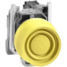 SCHNEIDER XB4BPS51EX ATEX D nyomógomb, fém, 1NO, sárga, színes védőspkával villanyszerelés