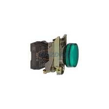 SCHNEIDER XB4BVM3EX ATEX D LED jelzőlámpa, fém, zöld, 240VAC világítás