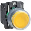 SCHNEIDER XB5AP51 Gumisapkás nyomógomb sárga