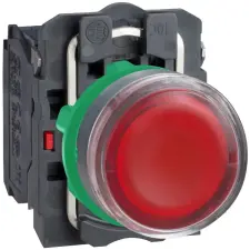 SCHNEIDER XB5AW34B5 LED-es világító nyomógomb, piros, 24V villanyszerelés