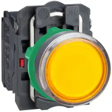 SCHNEIDER XB5AW35G5 LED-es világító nyomógomb, sárga, 110V villanyszerelés