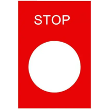 SCHNEIDER ZB2BY2304 Felirati címke 30x40mm, "Stop", piros alapon fehér betűk villanyszerelés