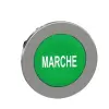 SCHNEIDER ZB4FA342 Harmony panelbe süllyesztett fém nyomógomb fej, Ø30, zöld, "MARCHE"