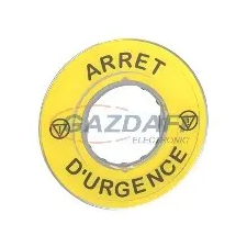 SCHNEIDER ZBY9120 3D felirati címke ARRET D URGENCE villanyszerelés