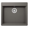 Schock Galaxy N-100 Cristadur Silverstone egymedencés gránit mosogató, szifonnal, sötétszürke, beépíthető