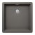 Schock Greenwich N-100 Cristadur Silverstone egymedencés munkalap alá építhető gránit mosogató, szifonnal, sötétszürke, beépíthető