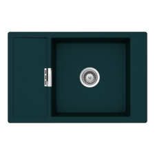 Schock Mono D-100XS Cristadur Green Line Ivy gránit mosogatótálca, szifonnal, sötétzöld, beépíthető mosogatótálca