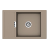 Schock Mono D-100XS Cristadur Green Line Twilight gránit mosogatótálca, szifonnal, taupe szürke, beépíthető