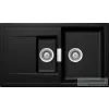 Schock Mono D-150 CRISTADUR® Puro 860 x 510 mm, gránit kompozit konyhai mosogató, metalizált fekete MOND150MAGM