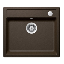 Schock Mono N-100 Cristadur Bronze egymedencés gránit mosogató automata dugóemelő, szifonnal, barna, beépíthető mosogatótálca