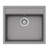 Schock Nemo N-100 Cristalite Croma egymedencés gránit mosogató, szifonnal, szürke, beépíthető